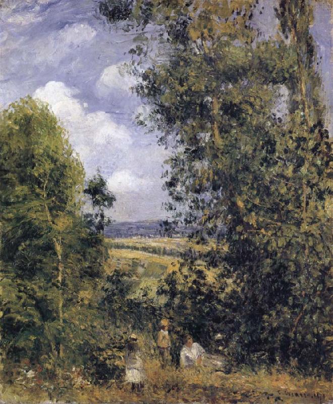 Camille Pissarro Resting beneath the trees,Pontoise